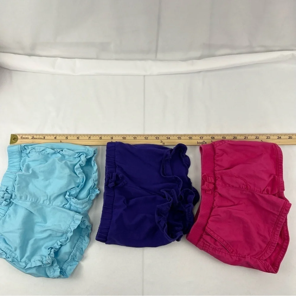 Children's Place - 2T - Girl's Shorts - 3 Pack - Pink, Purple, Light Blue